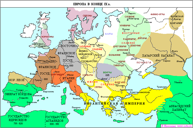 карта-европы-конец-ix-века