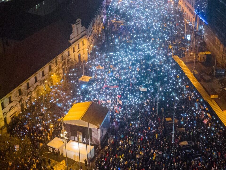 Акция протеста в Братиславе, 18 января 2024 года. Фото Progresívne Slovensko