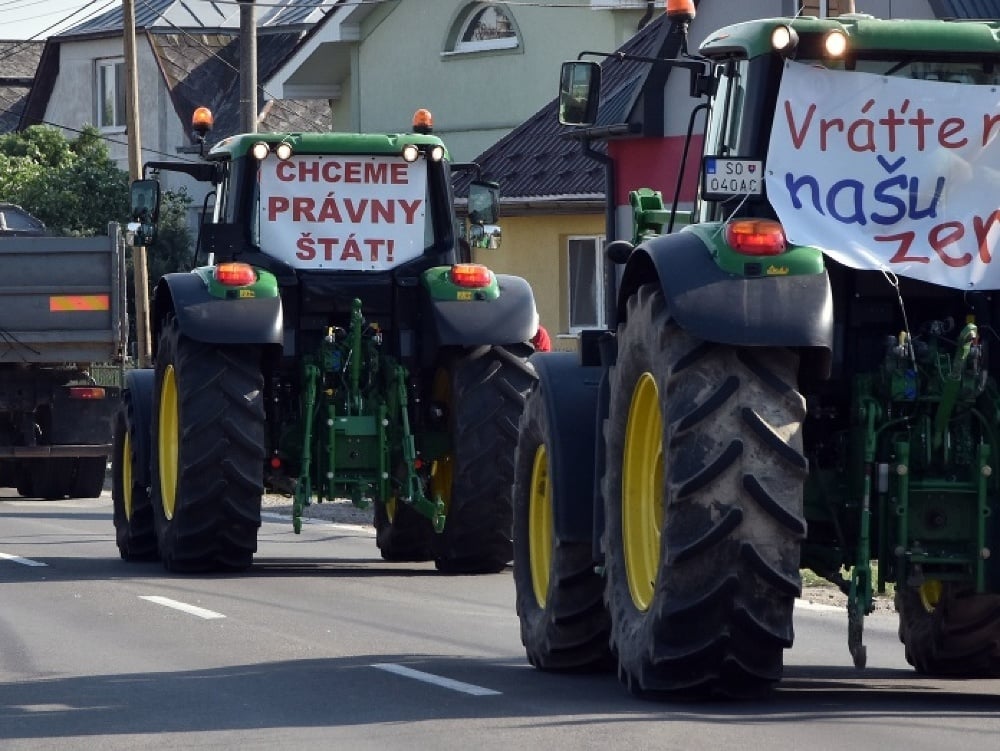 Акция протеста словацких фермеров, аграриев и производителей продуктов питания