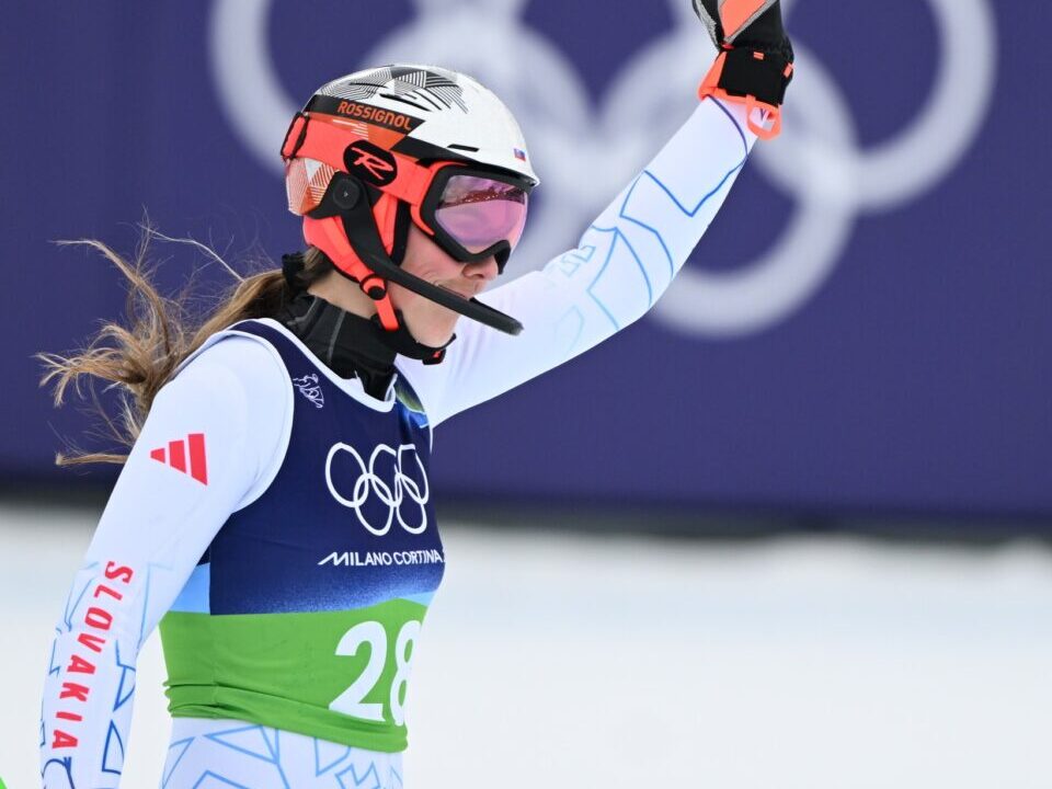 Зимние Олимпийские игры 2026. Петра Влгова после командной комбинации. Фото Slovenský olympijský tím соревновани