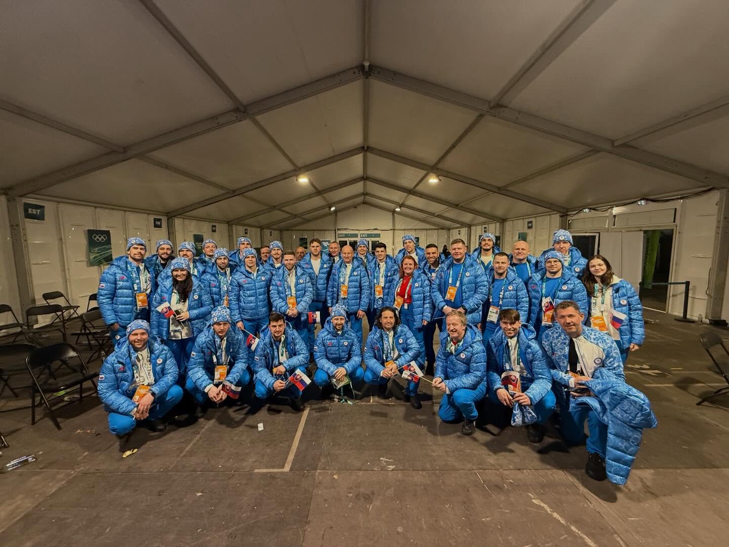 Команда Словакии на открытии Зимних Олимпийских игр 2026 года в Италии. Фото Словацкого олимпийского комитета