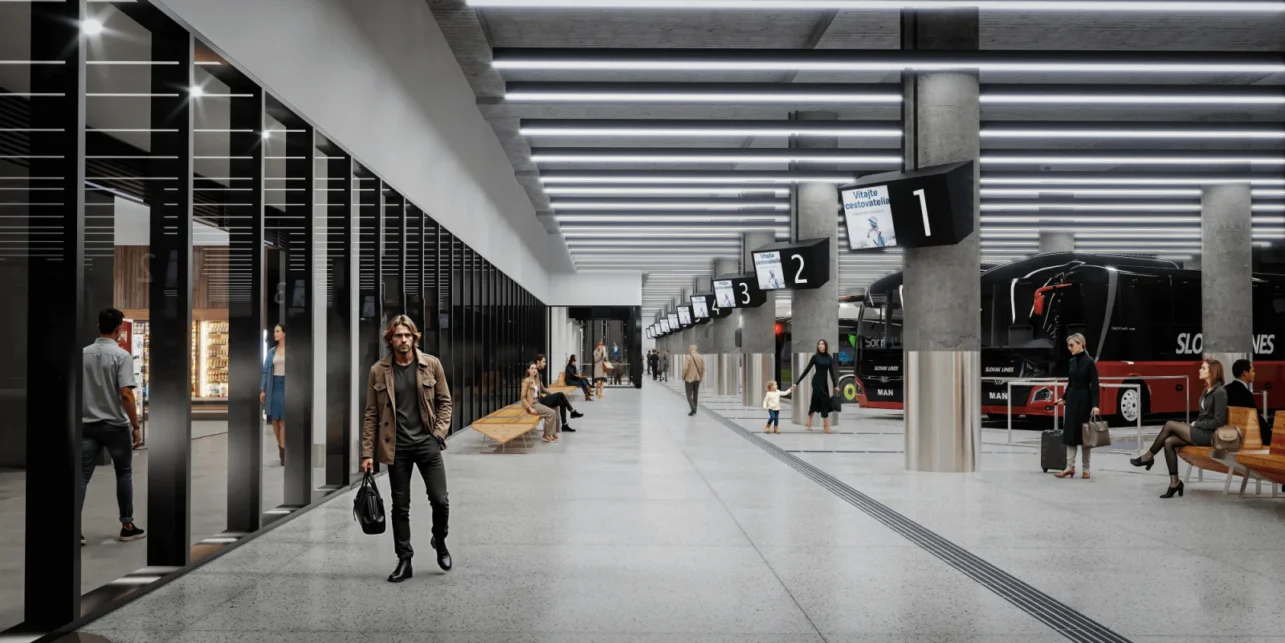 Автовокзал Нивы в Братиславе. Фото Nivy Centrum