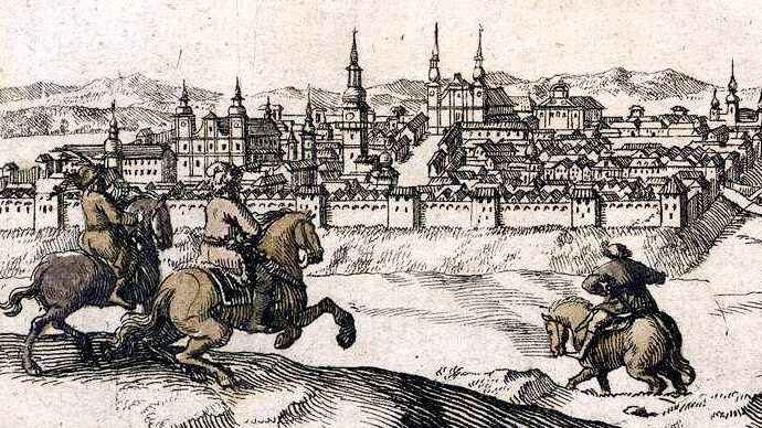 Гравюра с изображением средневековой Трнавы. Источник: Trnavská univerzita
