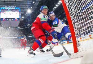 Матч сборных Словакии и Чехии на чемпионат мира по хоккею 2026 года в Швейцарии. Фото IIHF